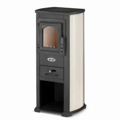 Træbrændeovn - antracit & beige - 8,5kW
