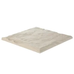 Trædesten til have - Plastikfliser til gangsti - Sæt med 8 - 39,5 x 39,5 cm - Med jordspyd - Vejrbestandige - Til græsplæne/terrasse - Beige