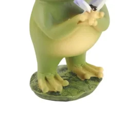 Trädgård uteplats staket Solar Lights Skrämma Frog Resin dekorativa ornament