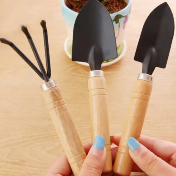 Trädgårdsskyffel Set Mini Kit Hushållskruka Plantering Blommor Suckulenta Trädgårdsarbete ogräsrensning Verktyg