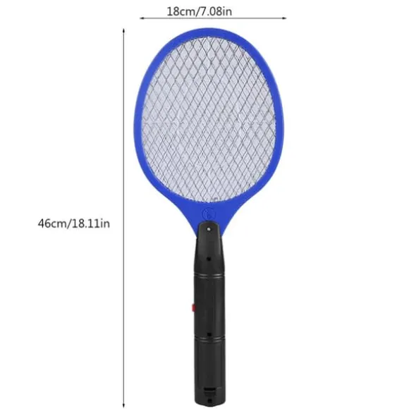 Trådløs Batteridrevet Elektrisk Fly Myggesmækker Bug Zapper Racket Insektdræber Blå