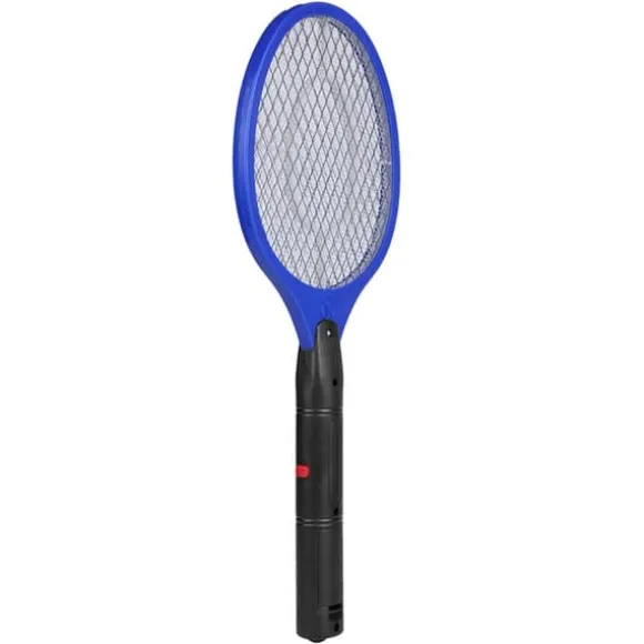 Trådløs Batteridrevet Elektrisk Fly Myggesmækker Bug Zapper Racket Insektdræber Blå