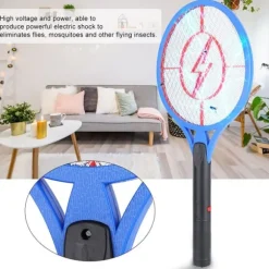 Trådløs Batteridrevet Elektrisk Fluemyggedræber Bug Zapper Racket Insektdræber (blå)