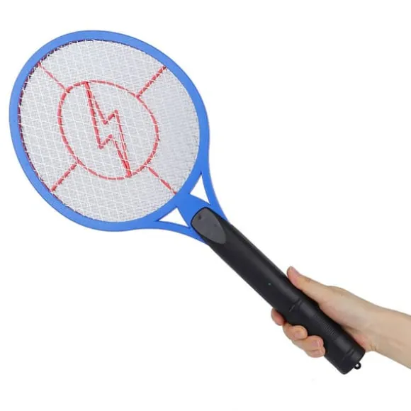 Trådløs Batteridrevet Elektrisk Fluemyggedræber Bug Zapper Racket Insektdræber (blå)