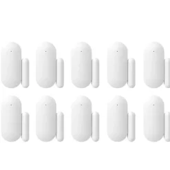 Trådløs Dørsensor, 433MHz Kommunikation, Nem Installation,10PCS