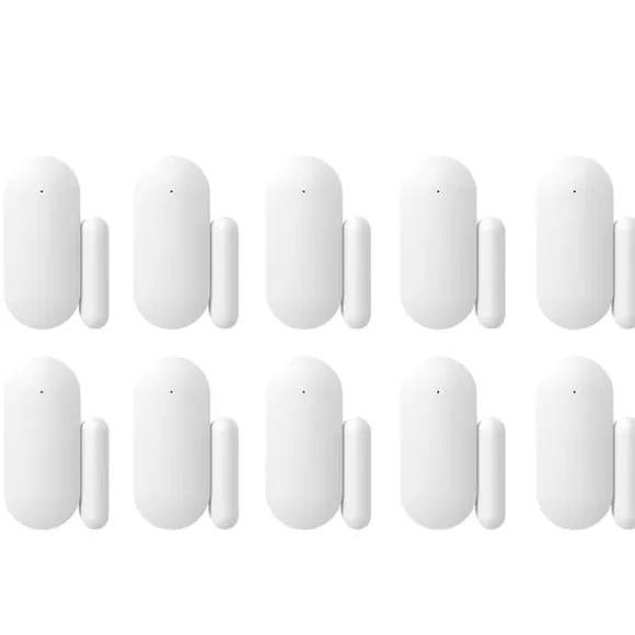 Trådløs Dørsensor, 433MHz Kommunikation, Nem Installation,10PCS
