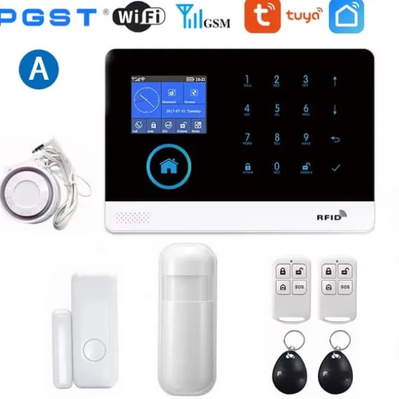 Trådløst Alarm System, Stemmestyring, Multi-Zone Support,EU-stik, A