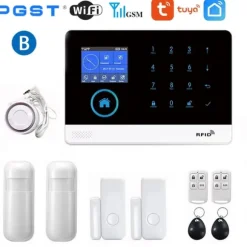 Trådløst Alarm System, Stemmestyring, Multi-Zone Support,EU-stik, B