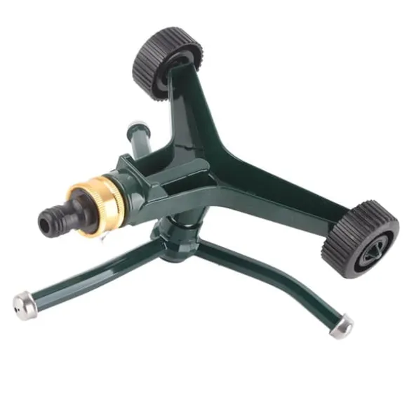 Trearmad metallsprinkler med G3/4-kontakt Rostsäker 360° roterande bevattningssprinkler för gräsmatta