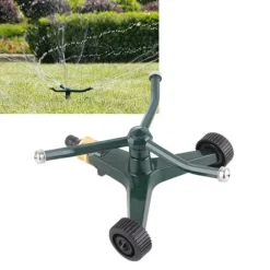 Trearmad metallsprinkler med G3/4-kontakt Rostsäker 360° roterande bevattningssprinkler för gräsmatta