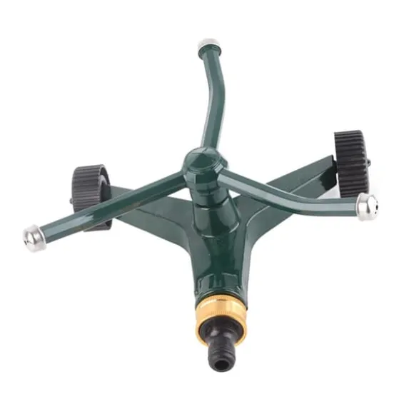 Trearmad metallsprinkler med G3/4-kontakt Rostsäker 360° roterande bevattningssprinkler för gräsmatta