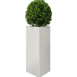 Trekantet plantekrukke i rustfrit stål - 40x34,5x70 cm | Farve: Stålgrå