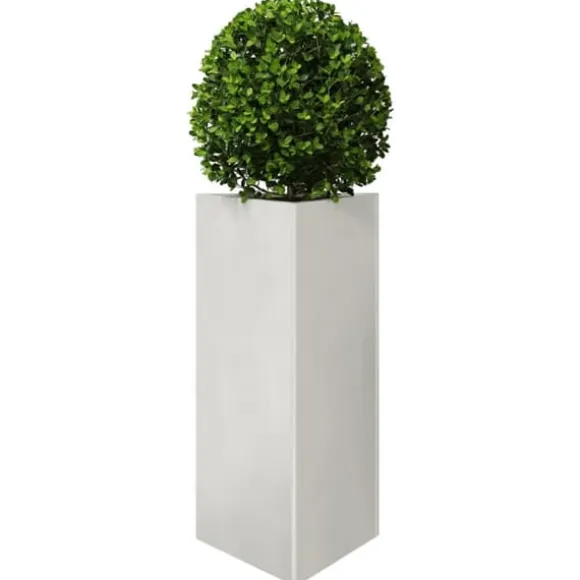 Trekantet plantekrukke i rustfrit stål - 40x34,5x70 cm | Farve: Stålgrå