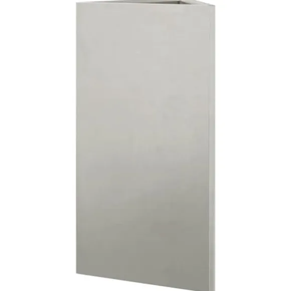 Trekantet plantekrukke i rustfrit stål - 40x34,5x70 cm | Farve: Stålgrå