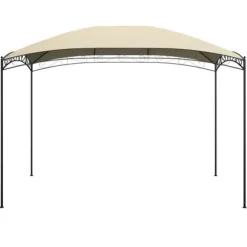 Trendy pavillon 3x4 m - Solid stålkonstruktion | Farve: Creme | Størrelse: 3x4x2,65 m