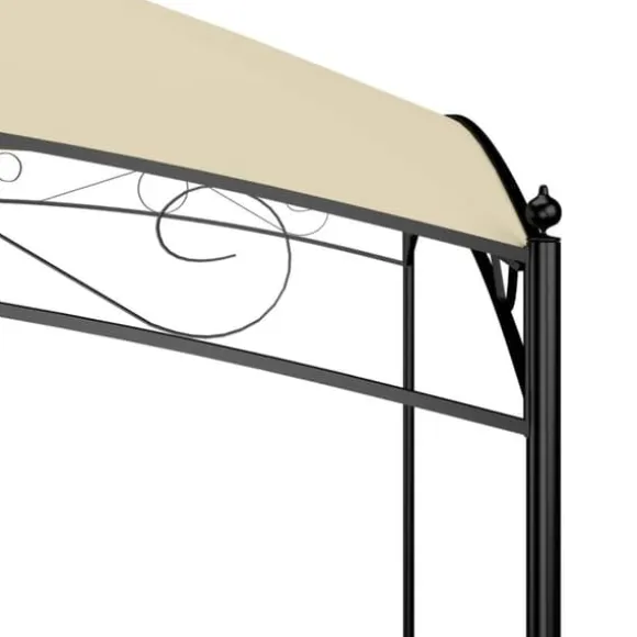 Trendy pavillon 3x4 m - Solid stålkonstruktion | Farve: Creme | Størrelse: 3x4x2,65 m