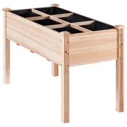 Træhævet Haveseng & Plantekasse 47,2x22,8x30 cm - Perfekt til blomster og grøntsager. Ideel til udearealer og havearbejde.
