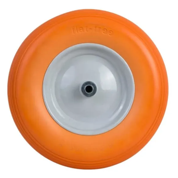Trillebørhjul tubeless 4,00-8 - diameter 40 cm - Orange/Hvid