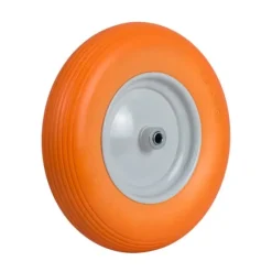 Trillebørhjul tubeless 4,00-8 - diameter 40 cm - Orange/Hvid