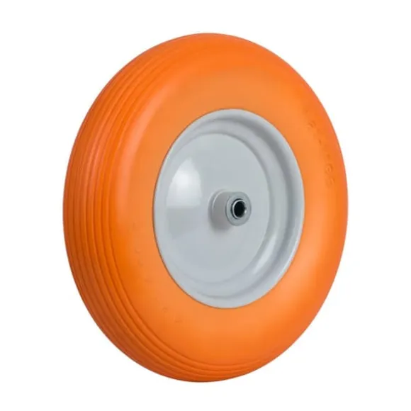 Trillebørhjul tubeless 4,00-8 - diameter 40 cm - Orange/Hvid