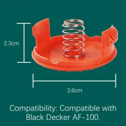 Trimmerspole med hætte og fjeder til trådtrimmere Black Decker AF-100