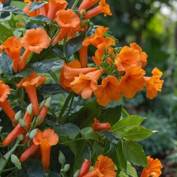 Trompetblomst - Campsis radicans - Højde 110-120cm - ⌀17cm