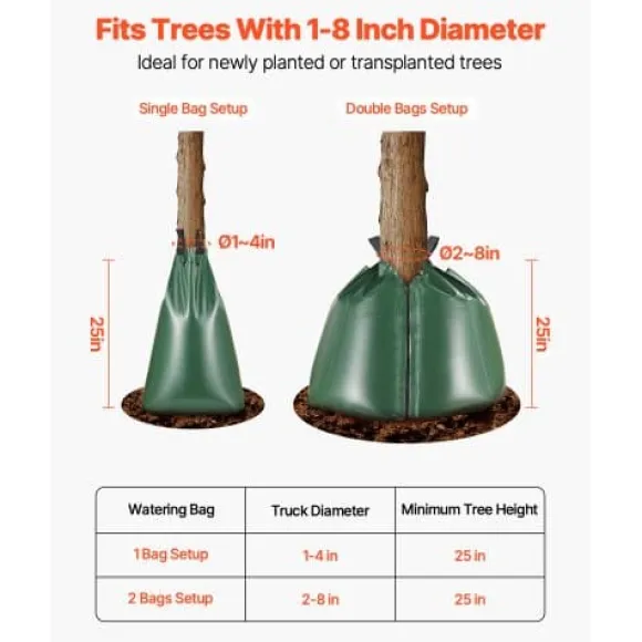 Trævandingspose, 12 stk. 75,7 L 5-9 timers langsom frigivelse, PVC