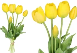 TULIPANER BUKETT AF TULIPANER GUMMIBELAGET GUMMI SILIKONE LIKE LIFE