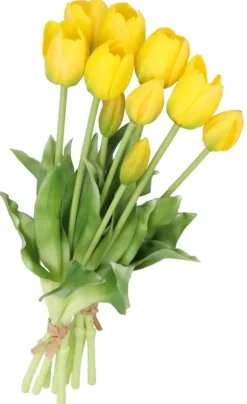 TULIPANER BUKETT AF TULIPANER GUMMIBELAGET GUMMI SILIKONE LIKE LIFE