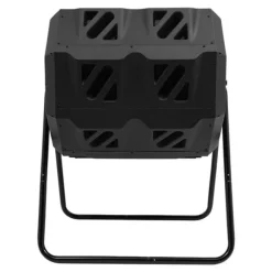 Tumbling Kompostbeholder, 160L Kapacitet, Dobbelt Kammer Design, Rotationssystem, Holdbart PP Materiale, Ideel til Hjemmebrug