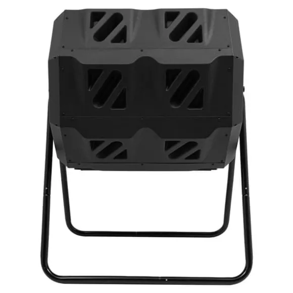 Tumbling Kompostbeholder, 160L Kapacitet, Dobbelt Kammer Design, Rotationssystem, Holdbart PP Materiale, Ideel til Hjemmebrug
