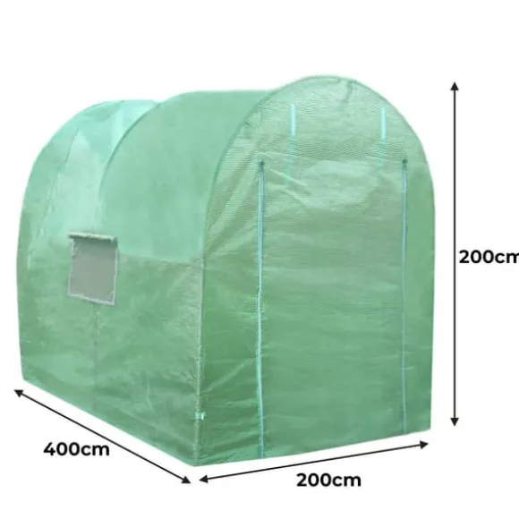 Tunnel drivhus 19 mm (rammetykkelse) 4 m (L) x 2 m (B) | Drivhus Tunnel Drivhus tunnel