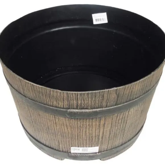 Tunnformad vattenuppsamlarbas - NATURE - 50 liter - Brun rotationsgjuten PE