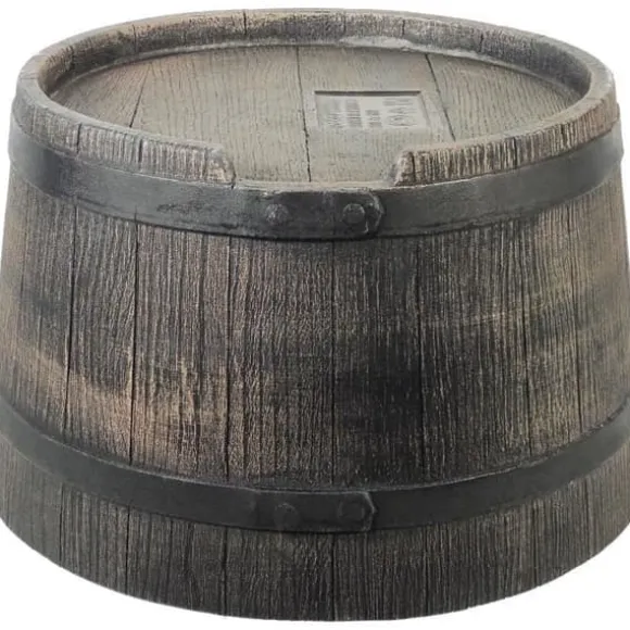 Tunnformad vattenuppsamlarbas - NATURE - 50 liter - Brun rotationsgjuten PE