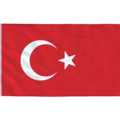 Tyrkisk flag i holdbart polyester - Nationalflag | Størrelse: 90x150 cm