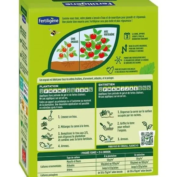 UAB FERTILIGENE gödselmedel för krossat horn - FCOR12 - 1,2 kg - För rotning - 1 applicering i 3 månader