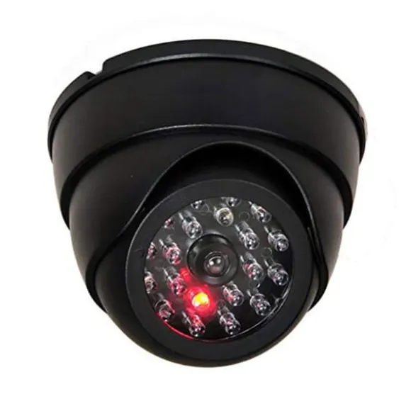 Udendørs CCTV Falsk Simuleringskamera med Blinkende LED-Lys Hjemmesikkerhed Dome Falskkamera