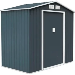 Udendørs haveopbevaringsskur, 7,0' x 4,2' x 6,1', Grå