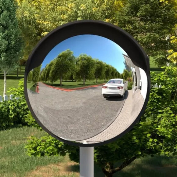 Udendørs konveks trafikspejl Ø45 cm polycarbonat sort - Trafikspejl - Trafikspejle - Home & Living