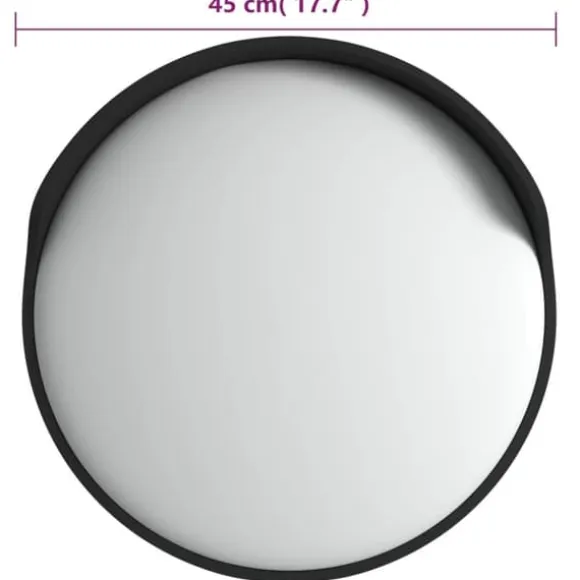 Udendørs konveks trafikspejl Ø45 cm polycarbonat sort - Trafikspejl - Trafikspejle - Home & Living