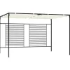 Udendørs pavillon med udtrækkeligt tag - Stærk jernkonstruktion | Farve: Creme | Størrelse: 3x4x2,3 m