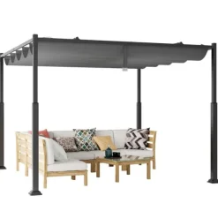 Udendørs Pergola, 3M x 3M, Grå