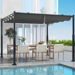 Udendørs Pergola, 3M x 3M, Grå