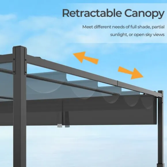 Udendørs Pergola, 3M x 3M, Grå