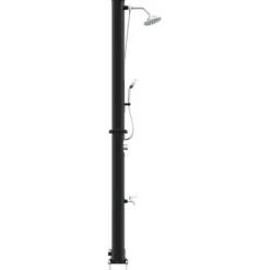 Udendørs solbruser - Slank og praktisk design | Farve: Sort | Højde: 217 cm