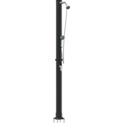 Udendørs solbruser i sort - Stilfuld og funktionel | Materiale: PVC og aluminium | Højde: 217 cm