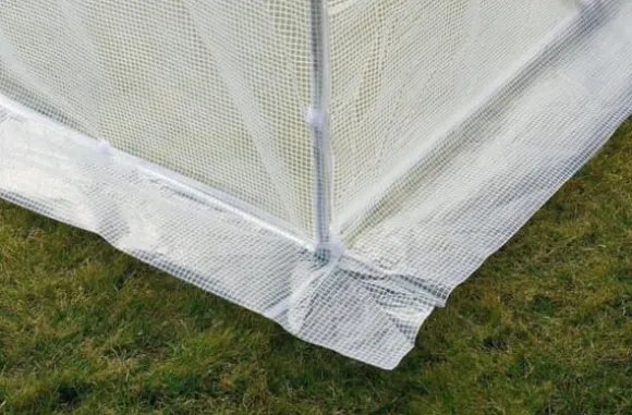 Udendørs teltdug - 2x4,5 m - 9m2 overflade - hvid - erstatningsteltdug.