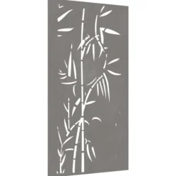 Udendørs vægdekoration 105x55 cm bambusdesign cortenstål - Havedekoration - Havedekorationer - Home & Living