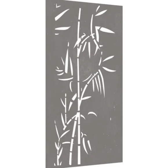 Udendørs vægdekoration 105x55 cm bambusdesign cortenstål - Havedekoration - Havedekorationer - Home & Living