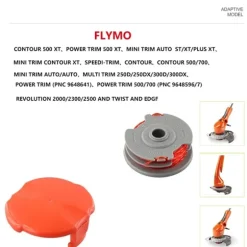 Udskiftning af trimmerspole og -snøre til Flymo FLY021 6 spools